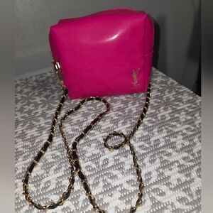 Yves Saint Laurent Pink Crossbody Bag with Gold Chain